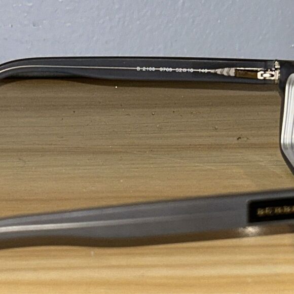 Burberry Eyeglasses B 2108 3769 Matte Gray Square Frames Only Italy 54 16 140 - Picture 4 of 6